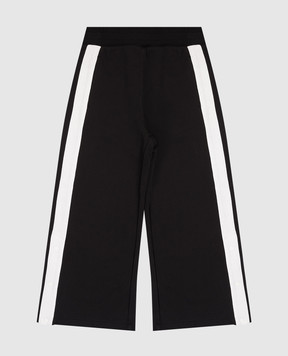 Dolce&Gabbana Children's black striped sweatpants L5JPI3G7PWH36