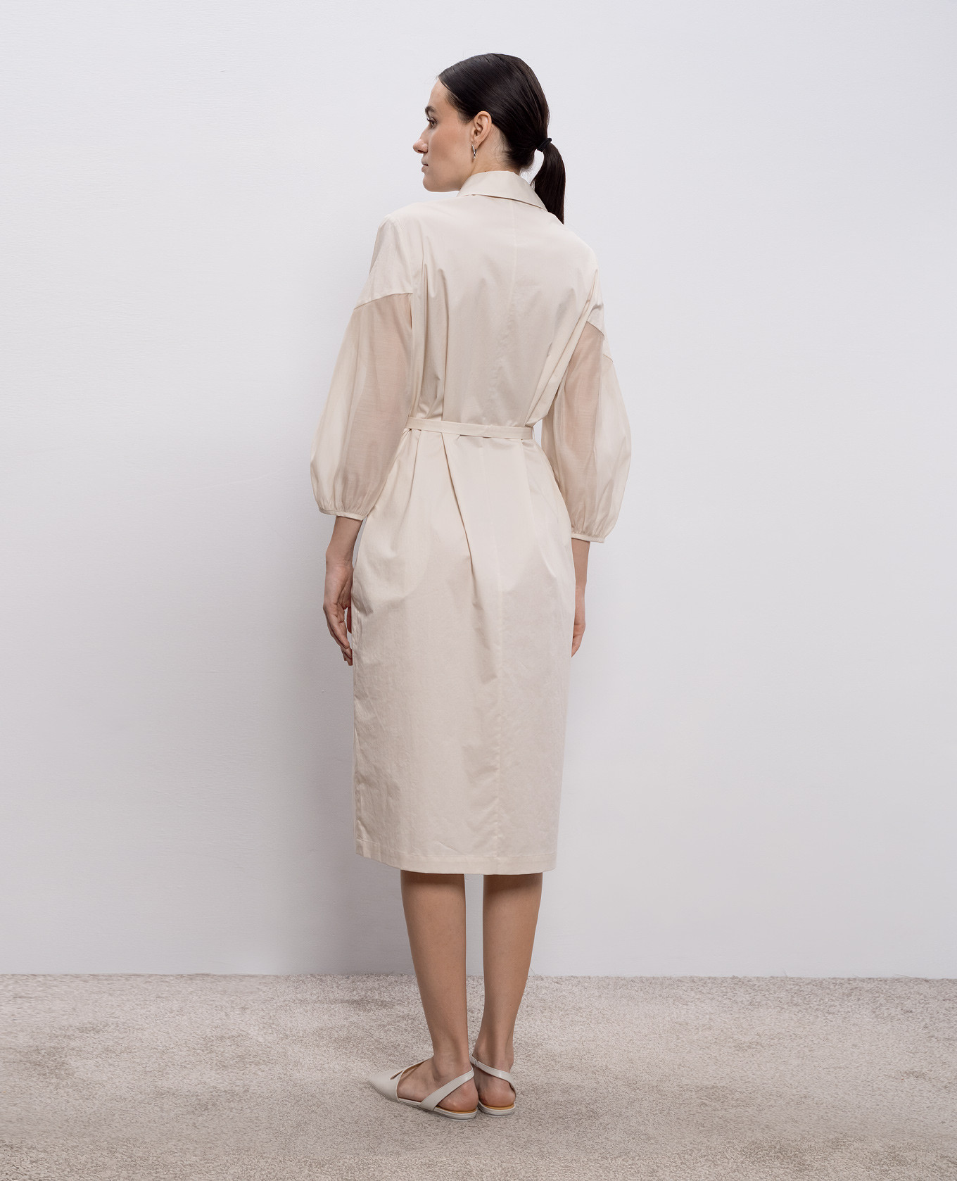 

Beige shirt dress Peserico