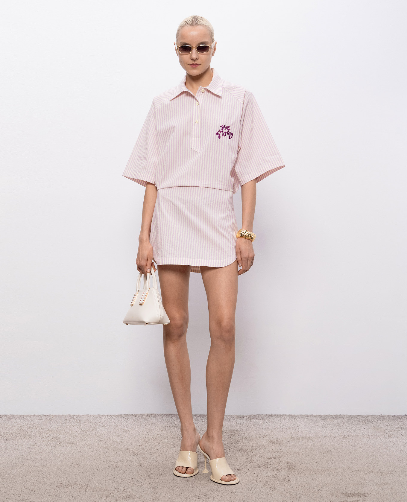 

Pink striped mini dress The Attico