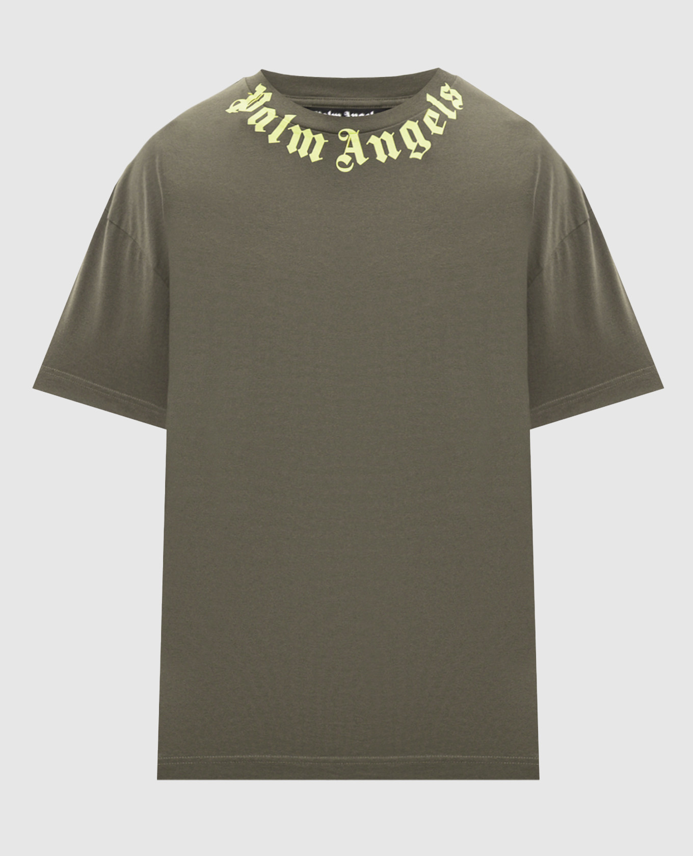 T-shirt kaki avec logo imprimé