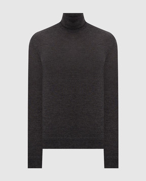 Tom Ford Gray cashmere and silk turtleneck KRL054YMK073
