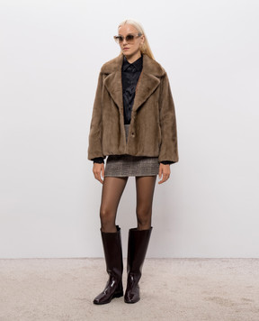 Rindi Brown reversible mink fur coat 070VS026