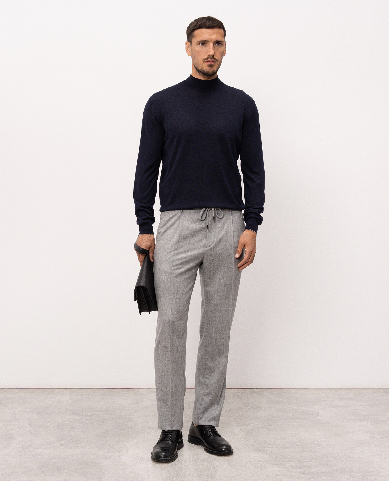 Gray wool pants Peserico 2