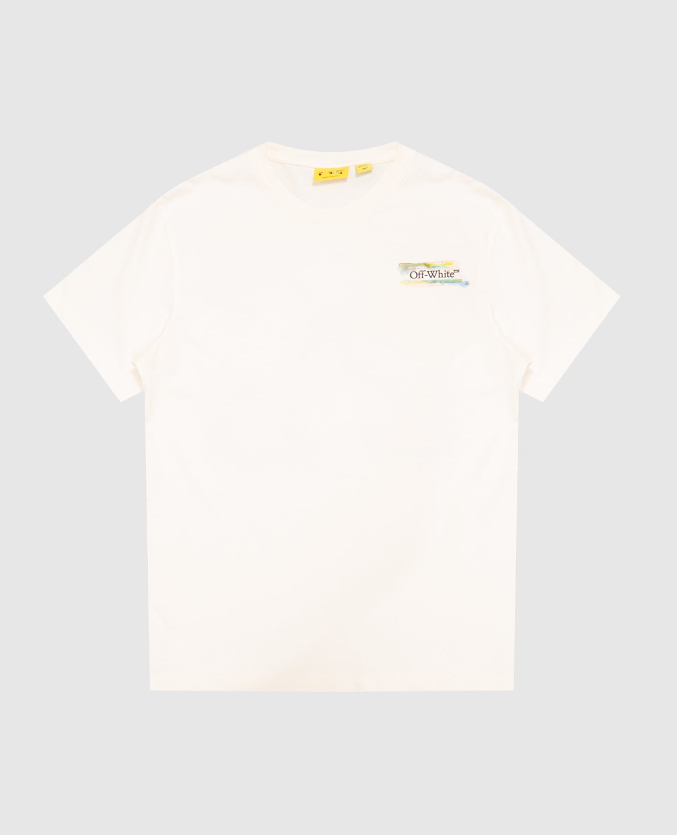 Children's ivory T-shirt with Arrow Watercolor print