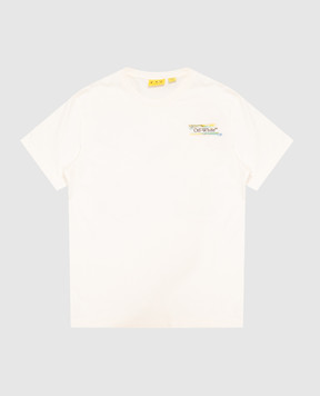 Off-White Children's ivory T-shirt with Arrow Watercolor print 44BAA002F26J00A