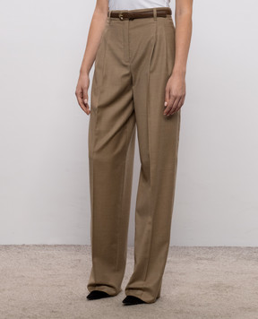 Max Mara Brown LAGO wool trousers MSTLAGO