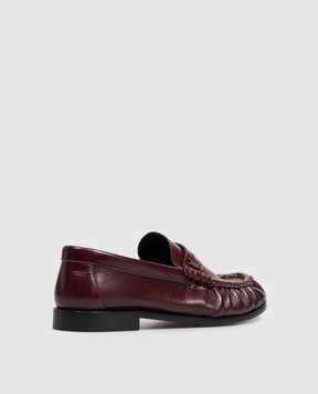 Saint Laurent Burgundy glossy leather LE LOAFER A001MMAAFGB