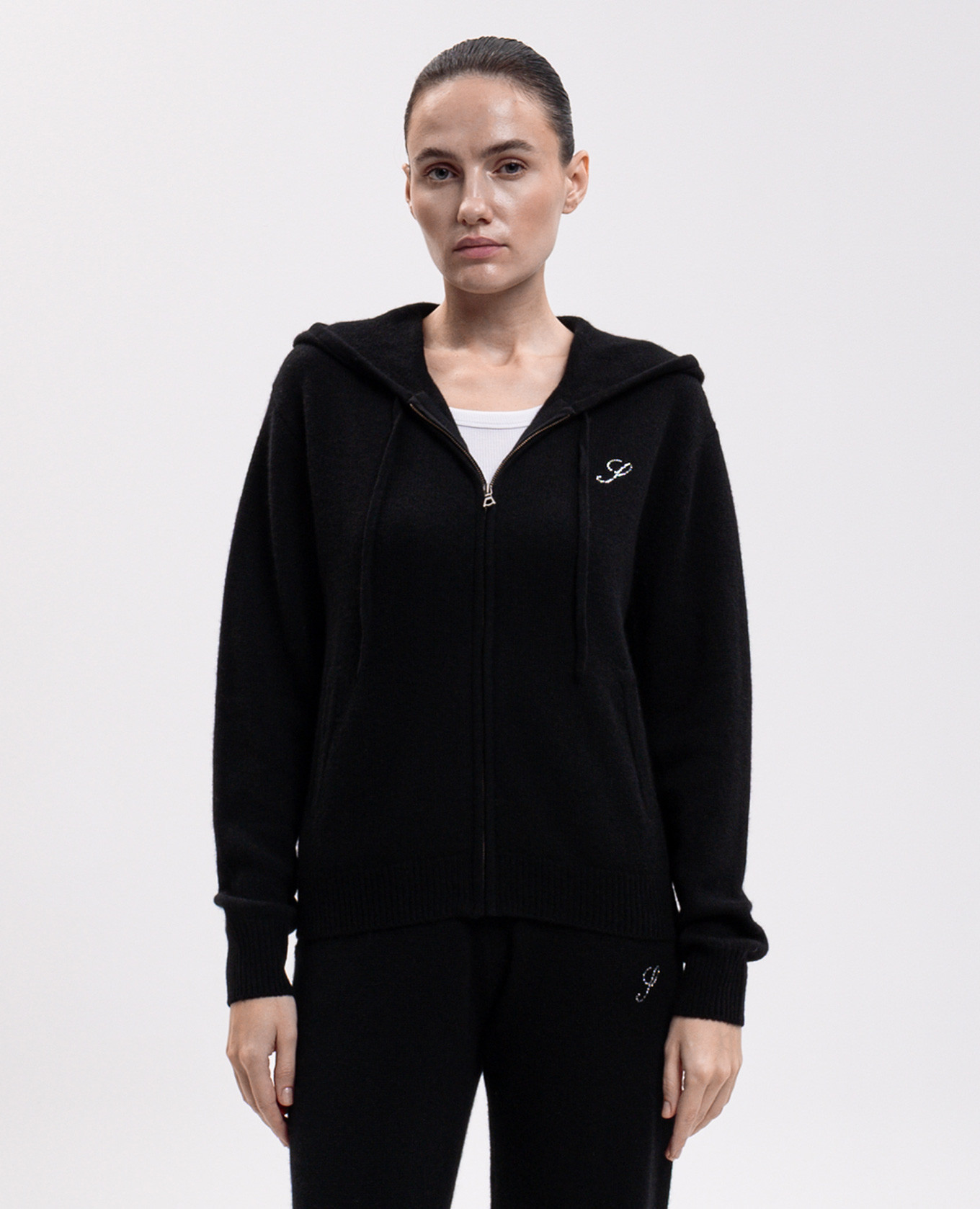 Black cashmere and wool sports jacket Sporty & Rich 3