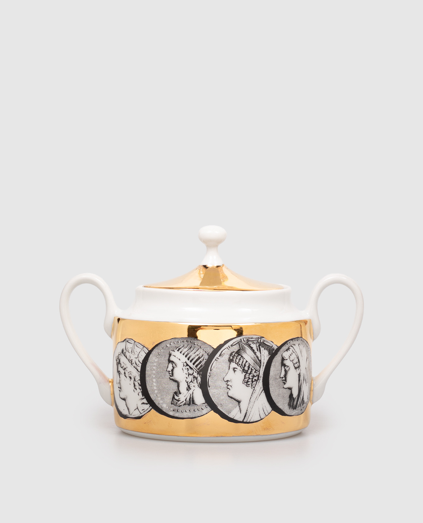 Sucrier en porcelaine blanche Cammei