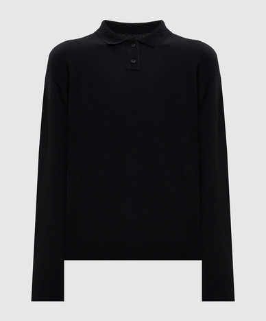 Black cashmere Pashi polo