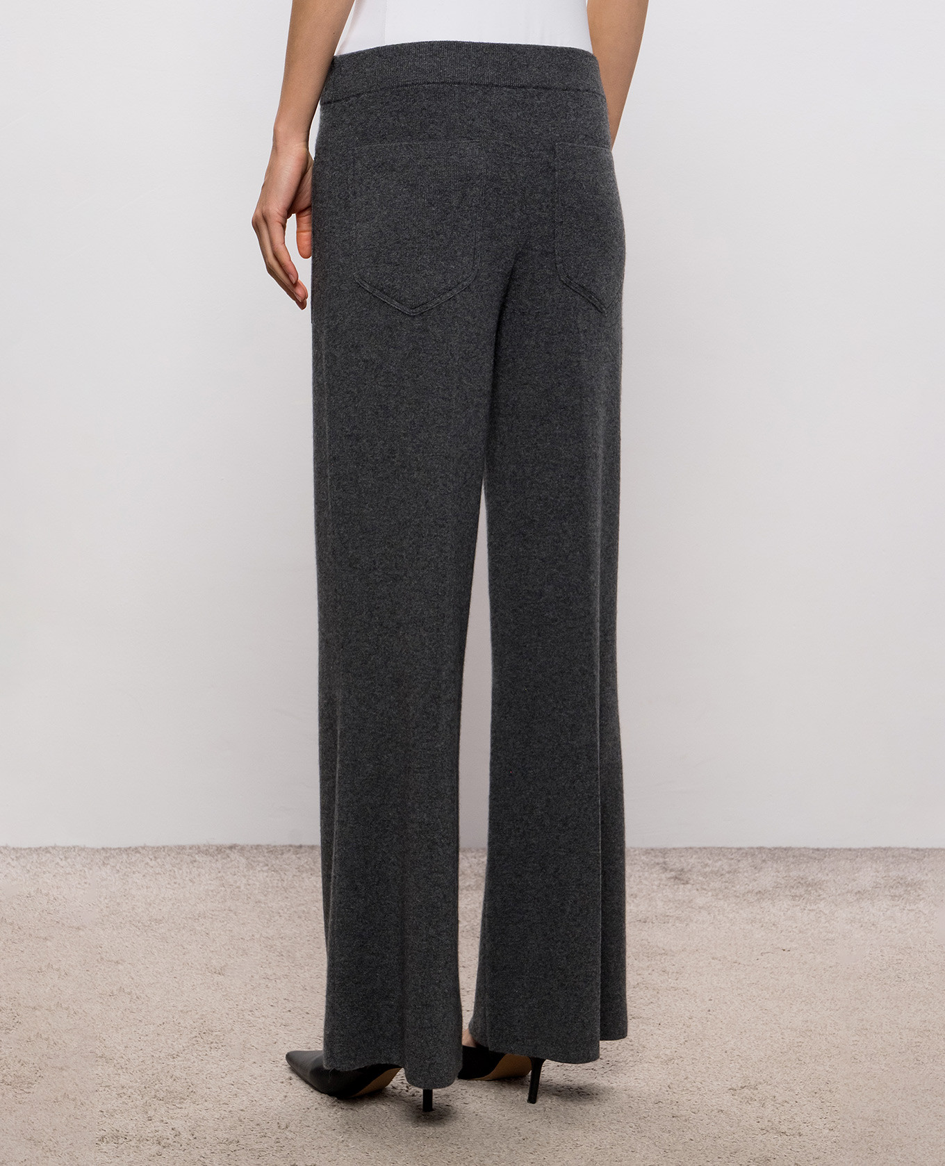 Dark gray Alina wool and cashmere pants Victoria Beckham 4