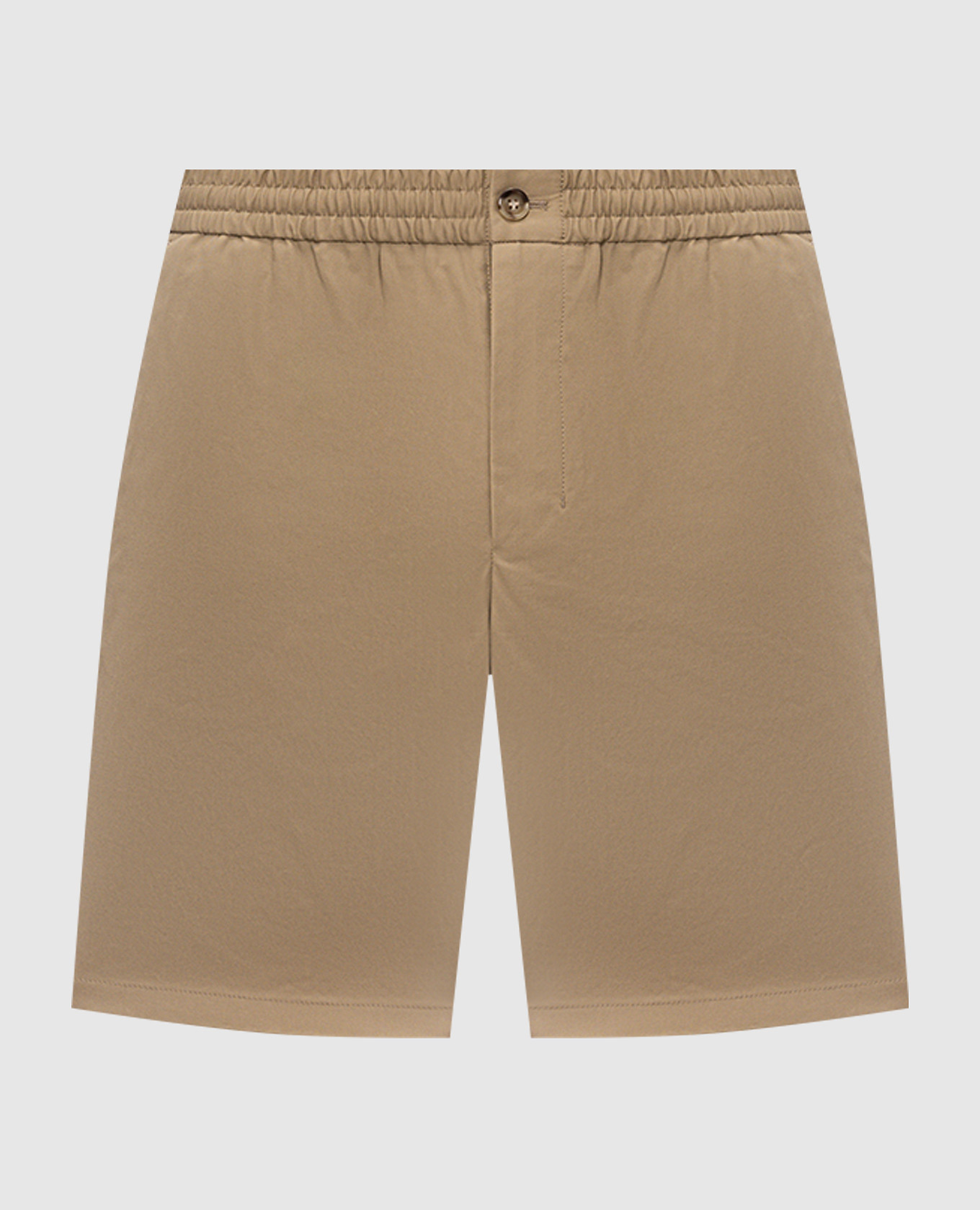 

Beige shorts with textured emblem Ami Paris