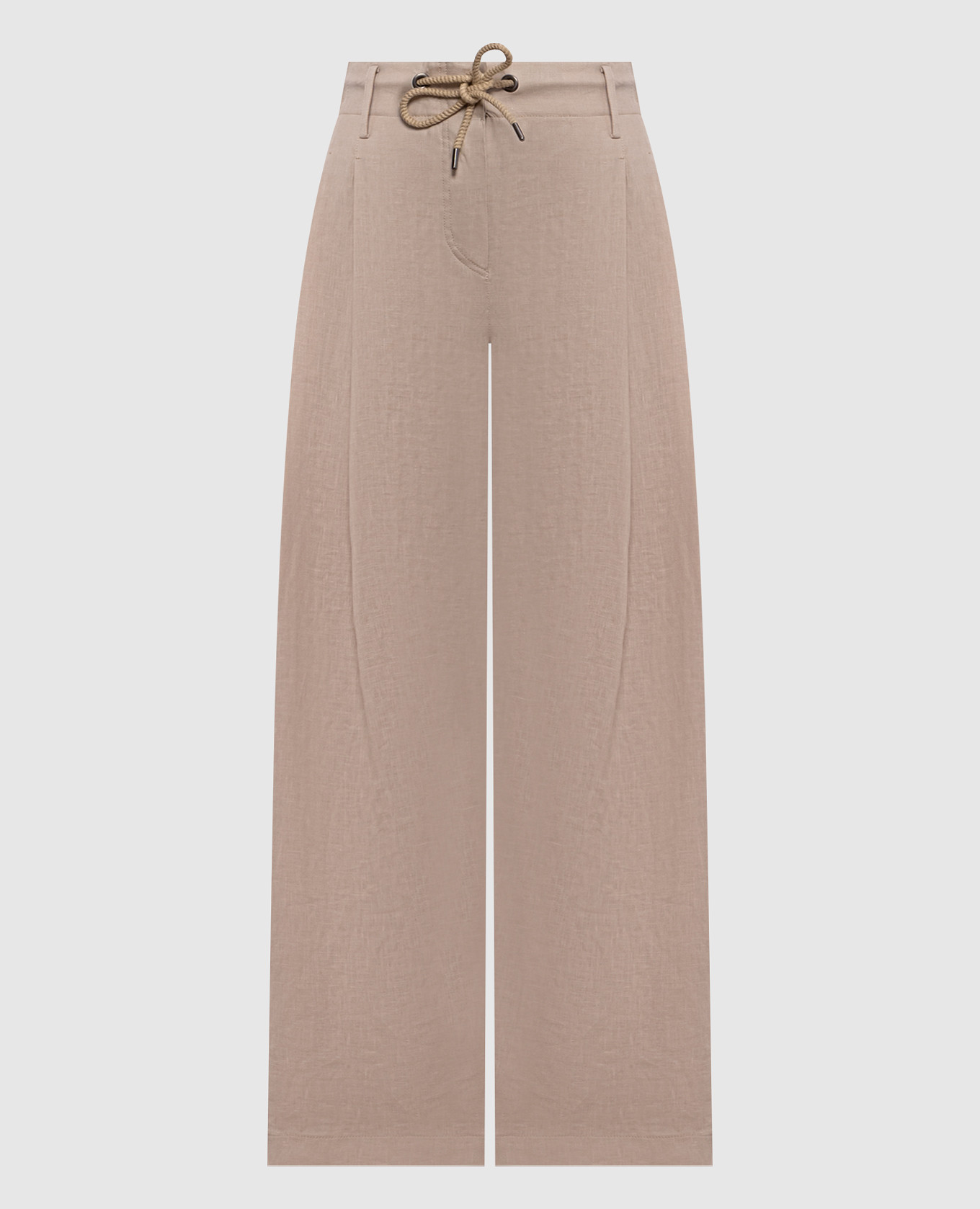 Beige linen pants