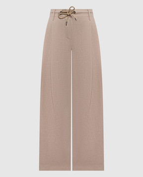 Brunello Cucinelli Beige linen pants MP698EL189