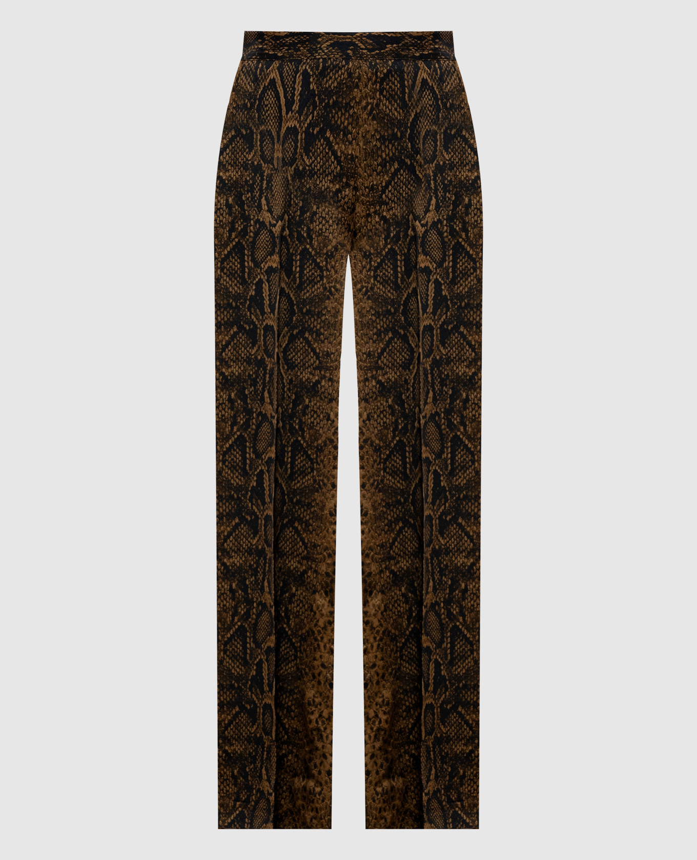 Brown pants with reptile print