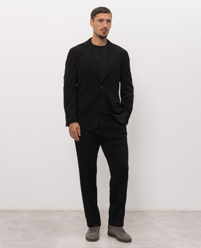 Stefano Ricci Black wool suit M1SFM28006W0001D