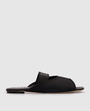 Maison Margiela MM6 Children's black flip-flops with logo 823853335