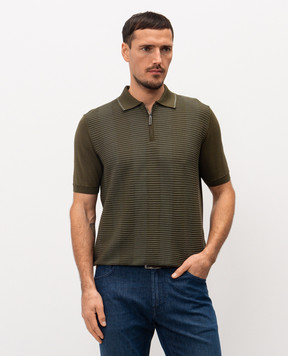 Stefano Ricci Green polo with silk K818104P31F26170