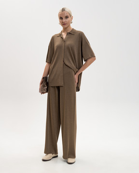 Fabiana Filippi Brown pants with chain PAD276F336M121
