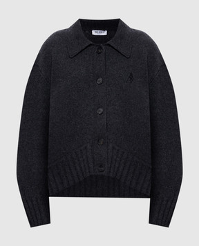 The Attico Gray wool and cashmere cardigan 261WCD00013KWS012AA