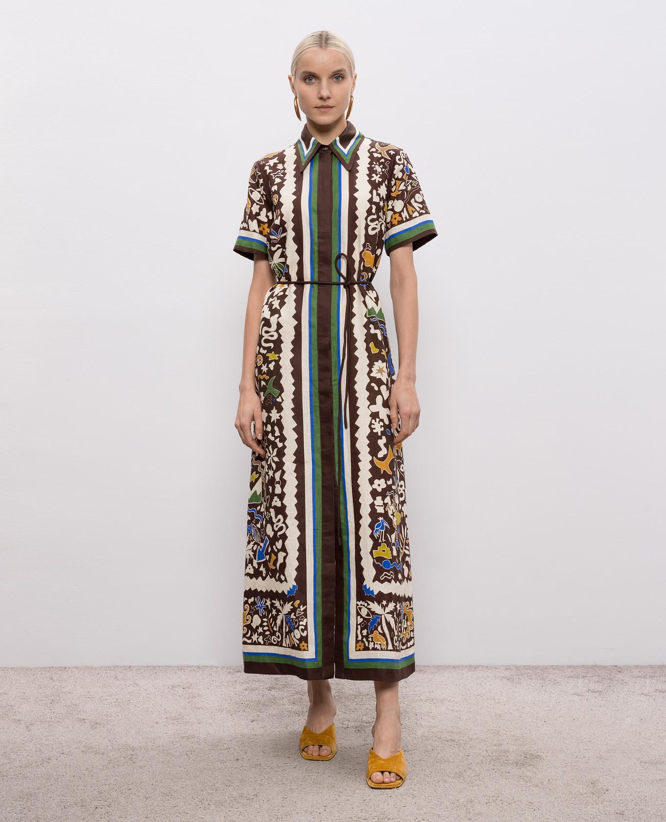 

Maroc brown shirt dress Alemais