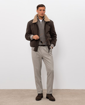 Brunello Cucinelli Khaki cashmere jumper M2200124