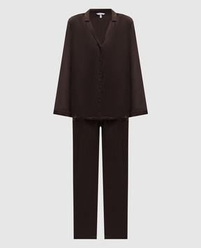 Dore & Rose Brown silk pajamas PREMIUMSILKPJ