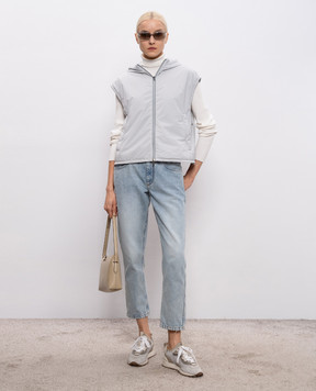 Herno Gray hooded vest GI000361D12431SZ