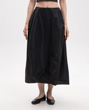 The Row Black Galyra skirt with silk 11039W4508