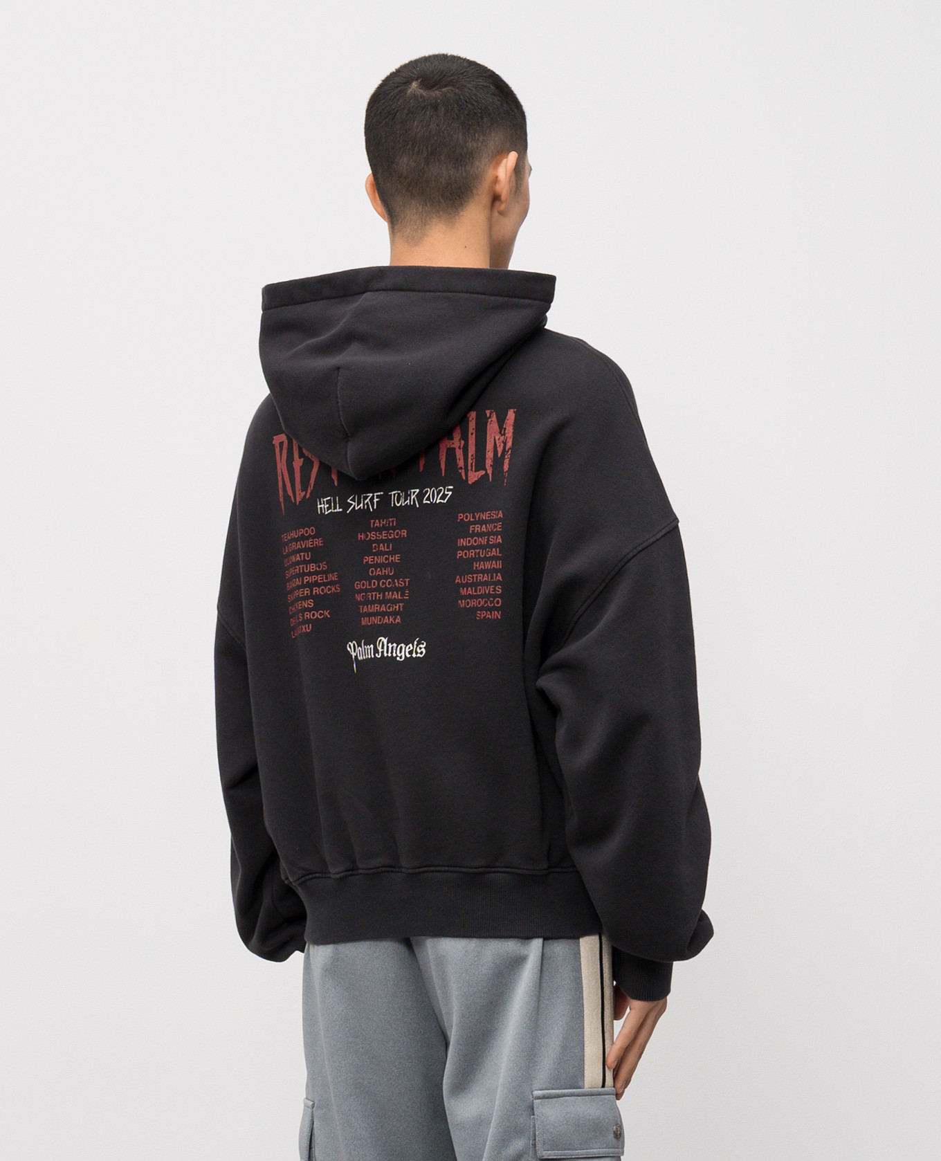 

Rest In Palm black hoodie Palm Angels