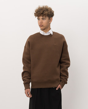 Ami Paris Brown insulated sweatshirt USW755749