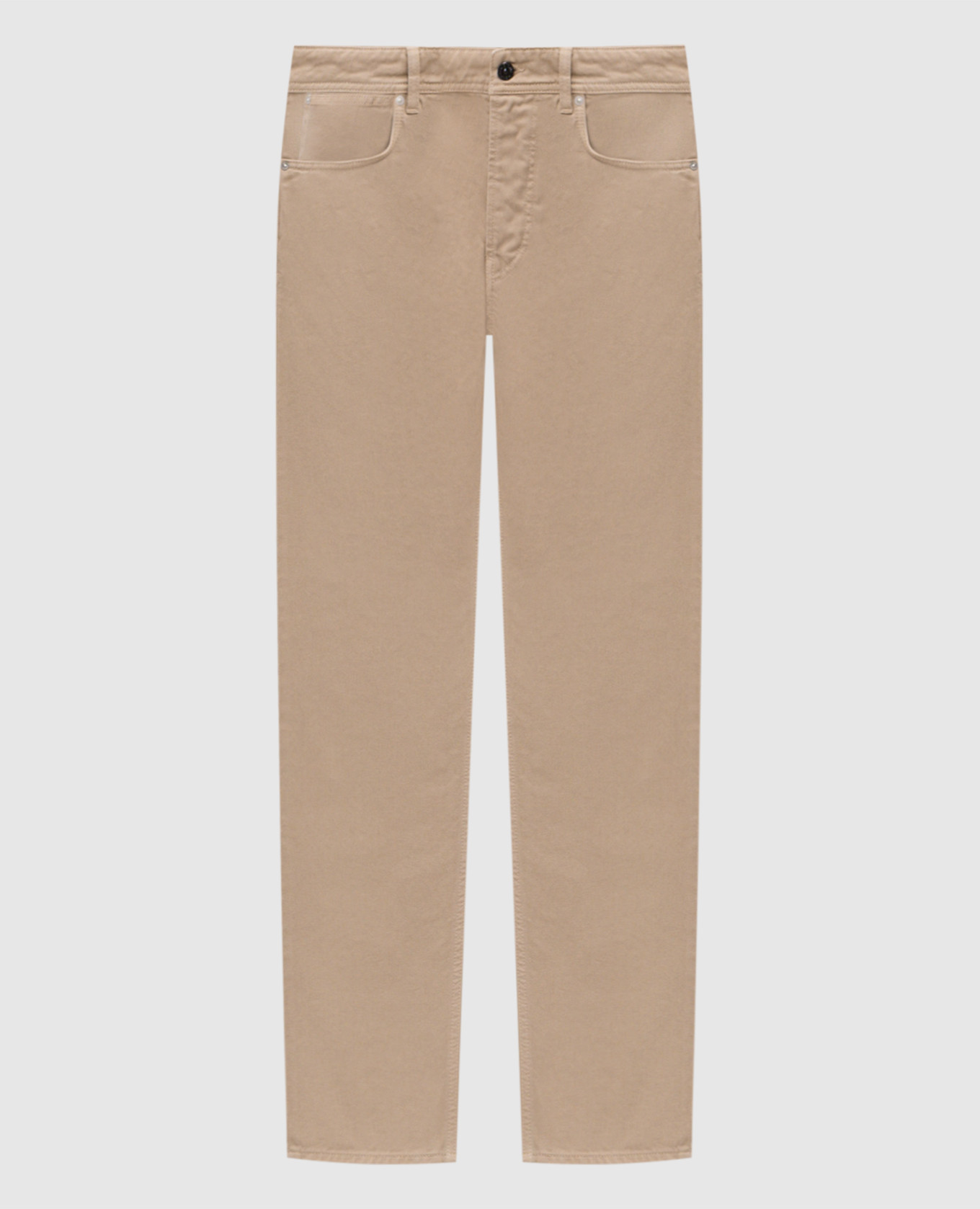 

Beige jeans with logo patch Stone Island