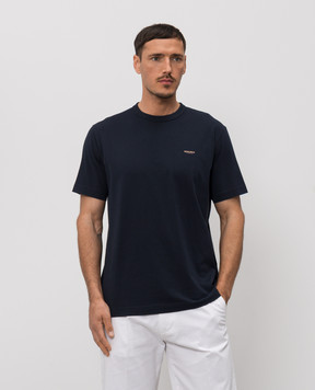 Woolrich Blue t-shirt with logo print CFWOTE2012MRUT5334