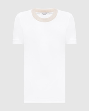 Peserico White T-shirt with lurex A06840J0B5669
