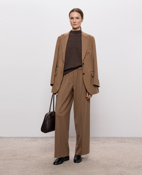 Peserico Brown wool and silk jumper S99982F07K09095