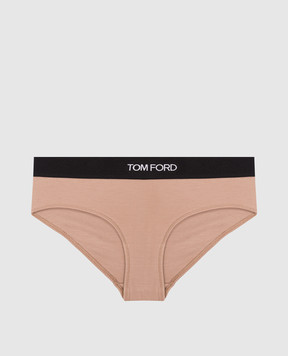 Tom Ford Beige panties with logo KNJ004JEX011