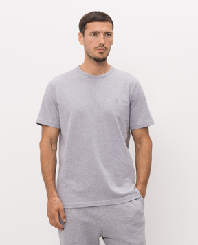 JW Anderson Grey melange T-shirt with monogram embroidery JT0331PG1937