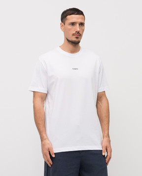 Iceberg White T-shirt with contrast logo embroidery F0456325