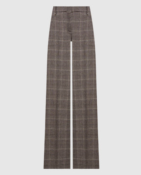Ermanno Scervino Flared checked wool trousers D496P308ZHY