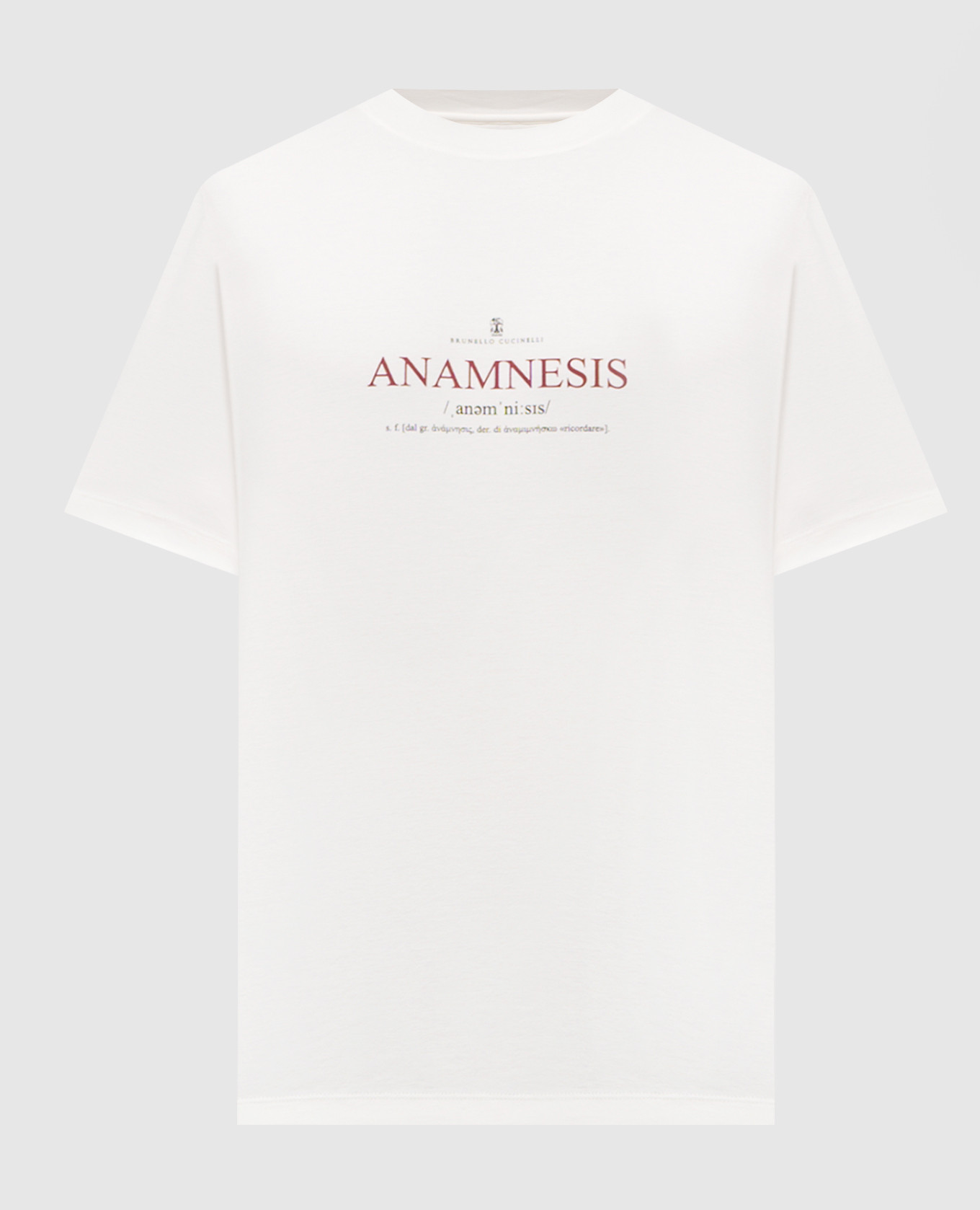 

White T-shirt with print Brunello Cucinelli