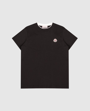 Moncler ENFANT Children's black T-shirt L29548C0000889AFV