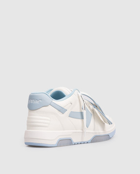Off-White Out Of Office white leather sneakers with logo patch OMIA189C99LEA019