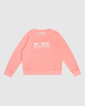 Sporty & Rich Children's pink insulated sweatshirt Be Nice WS076712003PI22