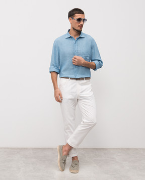 Stefano Ricci Blue linen shirt MC008163BX2922