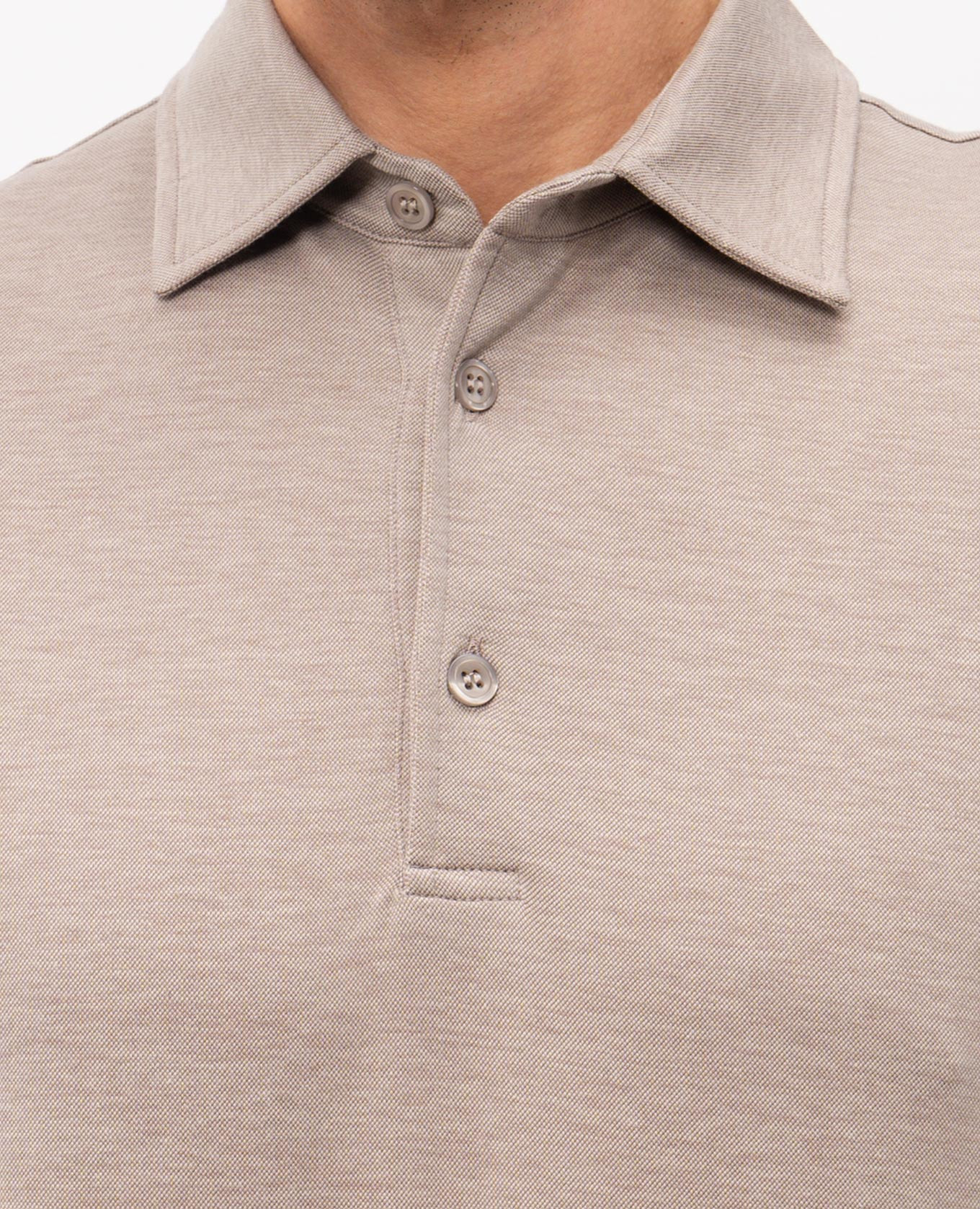 

Beige polo shirt with logo patch CAPOBIANCO