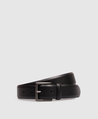 Monaco black leather belt
