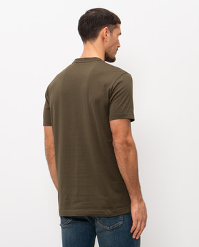 Dolce&Gabbana Khaki T-shirt with embroidered logo G8RN8ZG7PPA