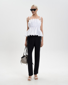 Twinset White top with drapery 261TF2031