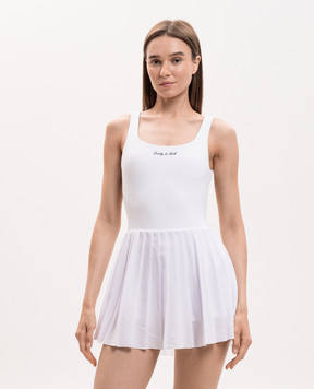 Sporty & Rich White pleated dress DR00975326WH01