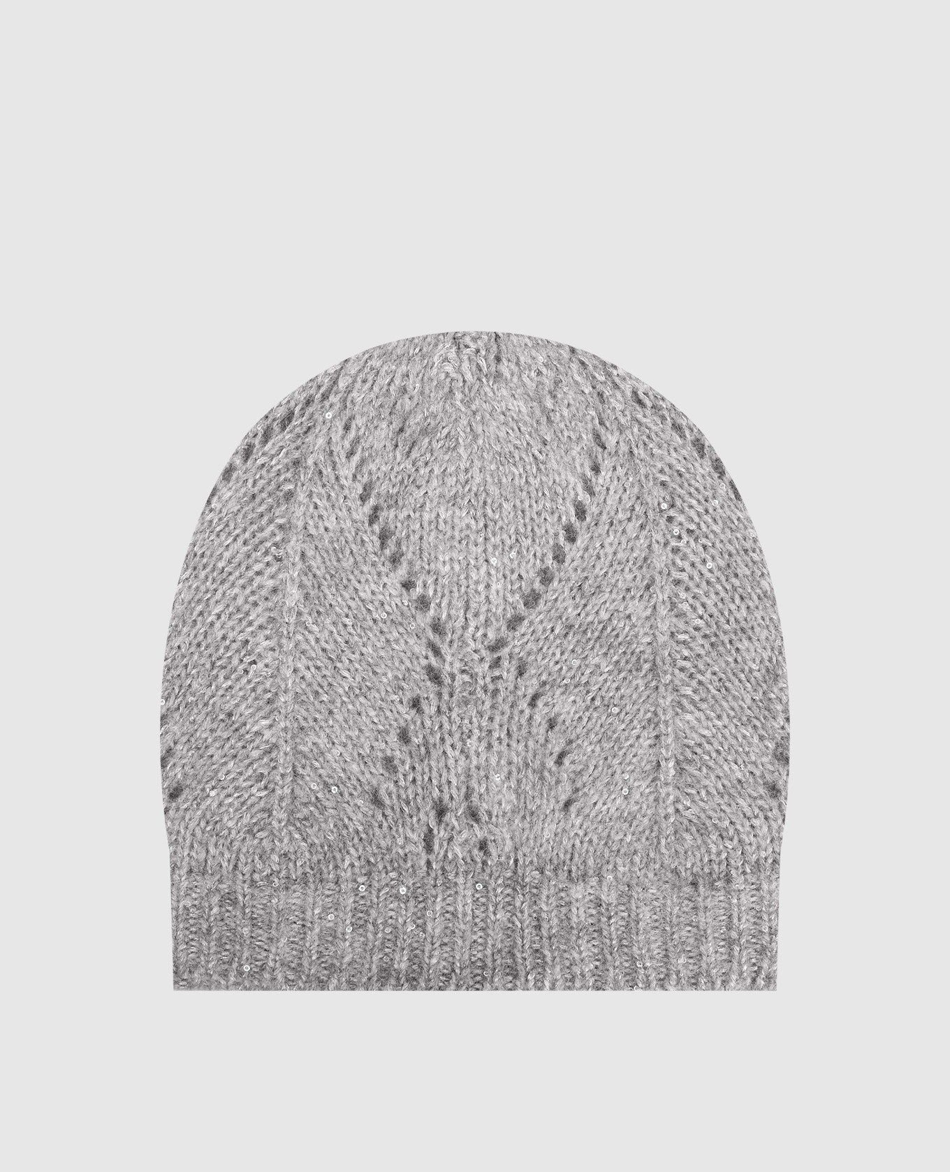 

Gray alpaca wool hat Peserico, Grey
